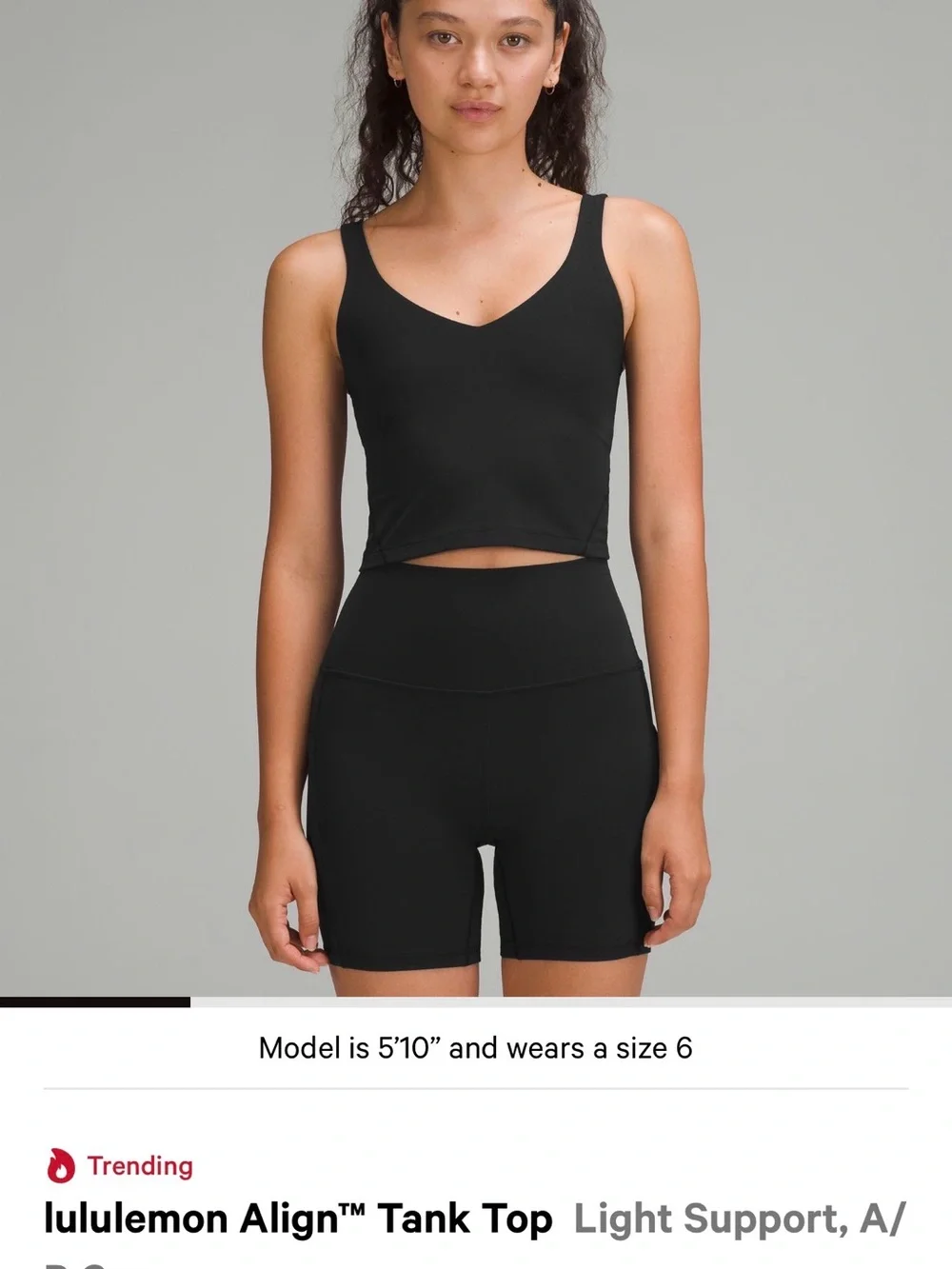 lululemon Black Align Tank Top